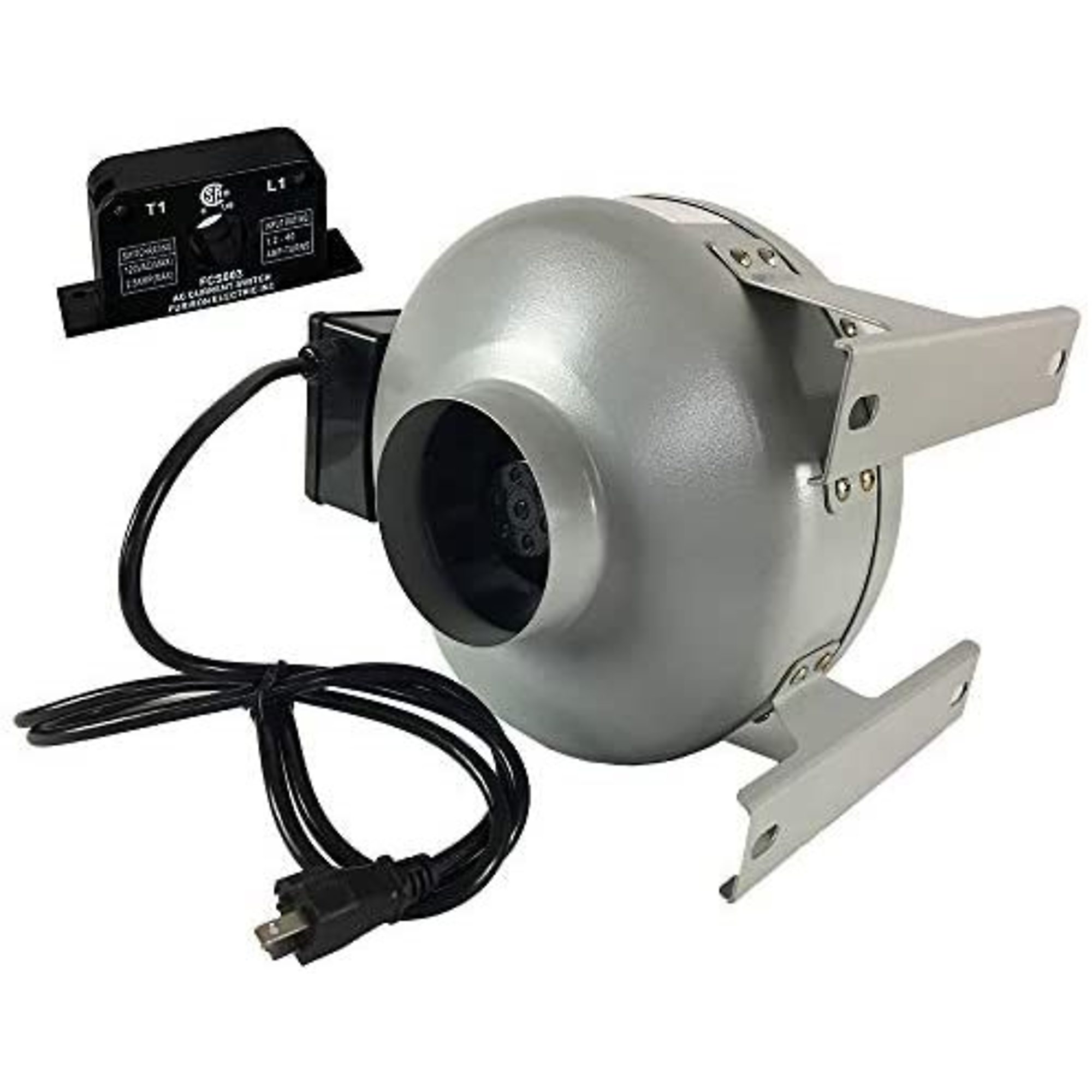 Tjernlund, Dryer Booster with Current Sensor Switch, Drive Type Direct, Fan Diameter 4 in, Air Delivery 200 cfm, Model# M-4CS
